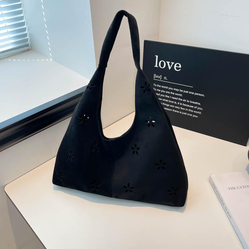 Tote bag women's 2025 new messenger hollow bag class commuter bag shoulder bag casual handbag