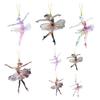 Sparkling Ballerina Christmas Ornament 2D Acrylic Hanging Decor for Tree Car Mirror Home Display Festive Dance Figure