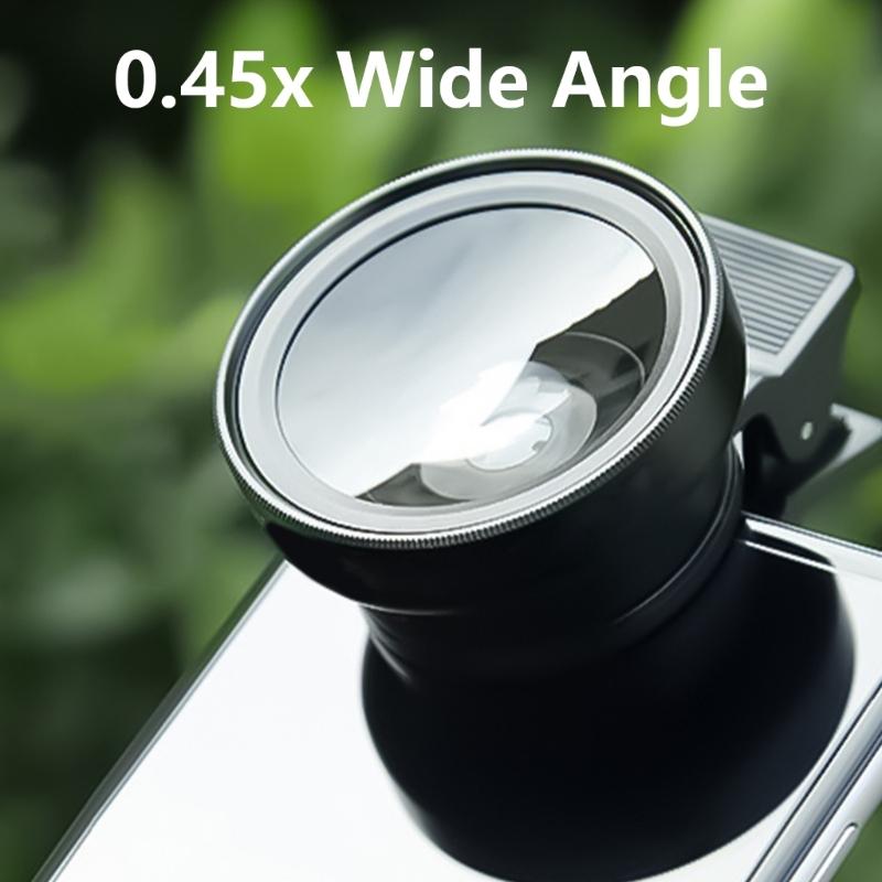 Professional 0.45X Wide Angle Lens Multicoated Glass Lens with Build In Macro for Capturing Landscapes and Close Up
