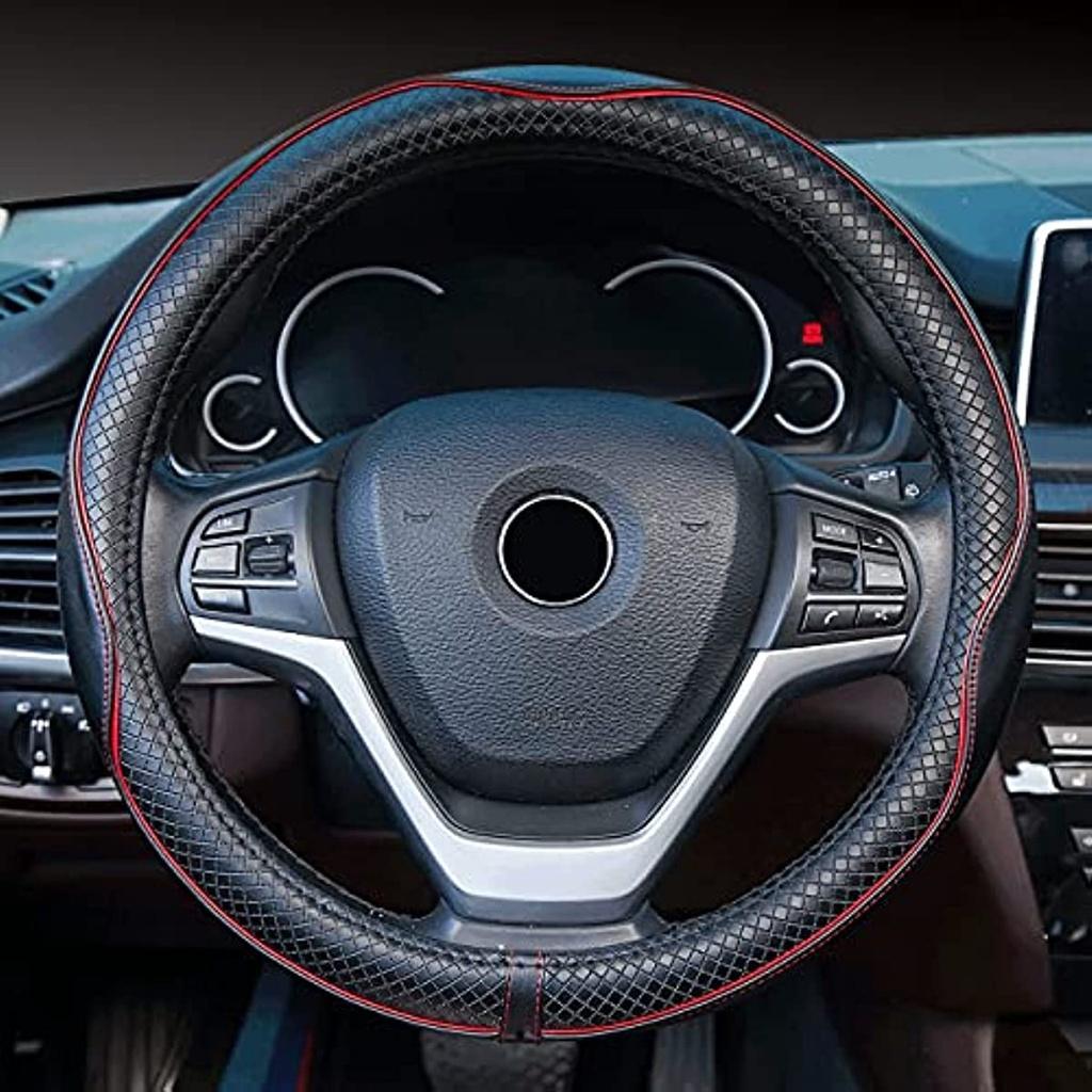 Couvre-volant automatique universel Couvre-volant robuste en cuir véritable 38 cm / 15 pouces Couvre-volant antidérapant Couvre-volant Pr