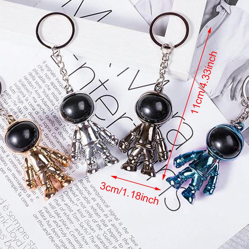 מחזיק מפתחות אסטרונאוט חלל חייזר תלת מימדי סגסוגת מתנה לגאדג'טים למחזיק מפתחות