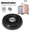 1 Pair Rubber Casters Mute Swivel Caster Wheels with Metal Bearings Axles Screw Trolley Case Wheels Wheels Bearings Repair Kits