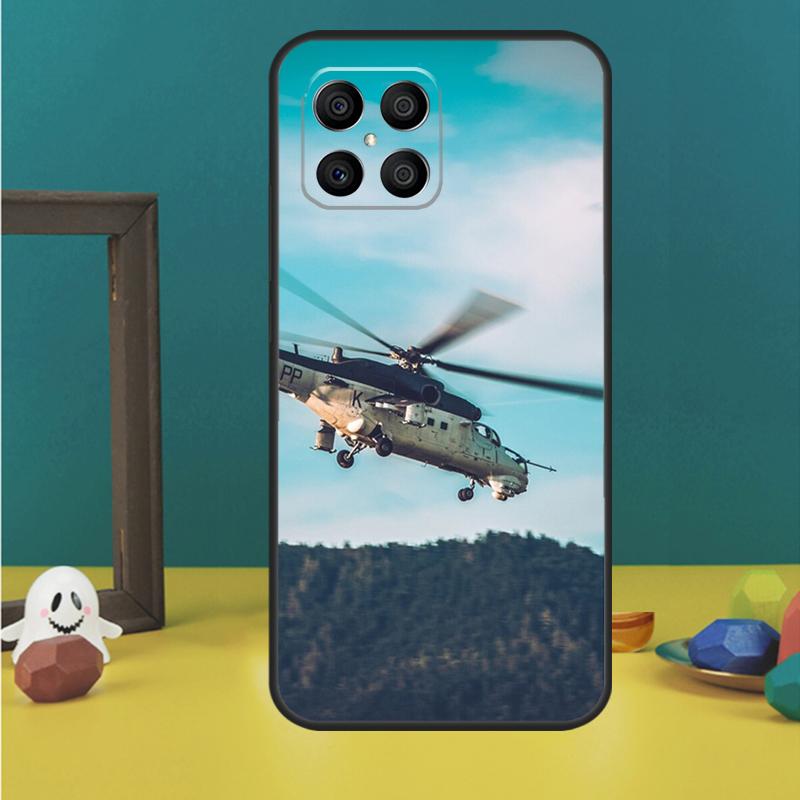 Mil Mi 24 Hind Helicopter Case For Honor X9a X8a X8b X9b X9c X8 X9 50 70 90 Lite Honor 200 Lite Magic 7 5 6 Pro Cover