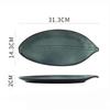 Ceramic Tableware Irregular Leaves Dinner Plate Decorations Sushi Dish Home Restaurant Large Fish Plate Dishes and Plates Sets