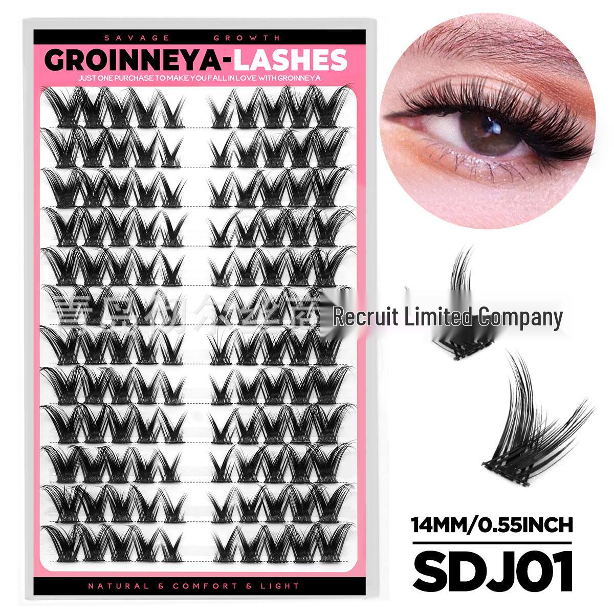 

Little Devil Pisces Wide Band False Eyelashes - Segmented, Fish Tail Dense, European-American Style.