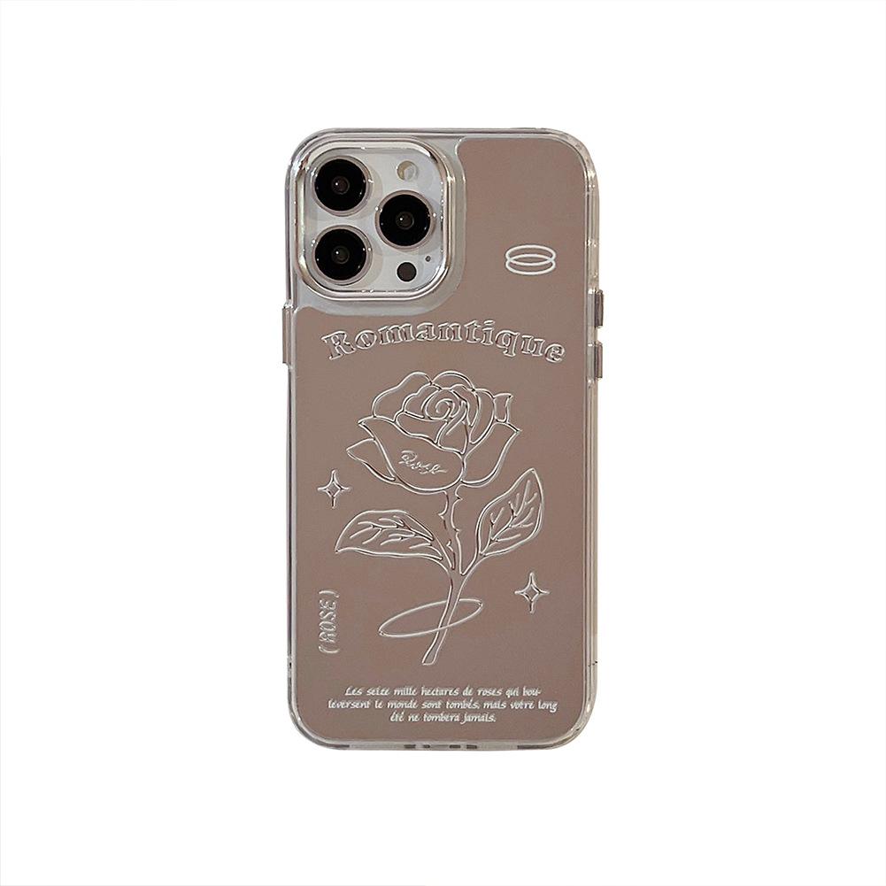 Mirror Silver Rose Case for iPhone 17 iPhone 17 Pro Max