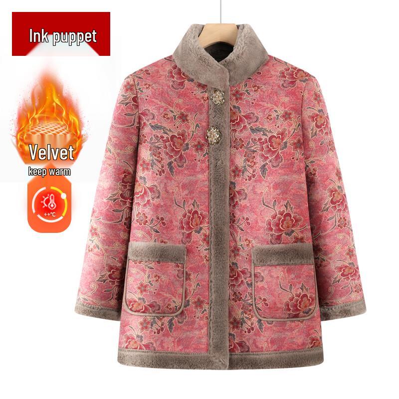 

Женское элегантное зимнее пальто средней длины на флисовой подкладке 4XL