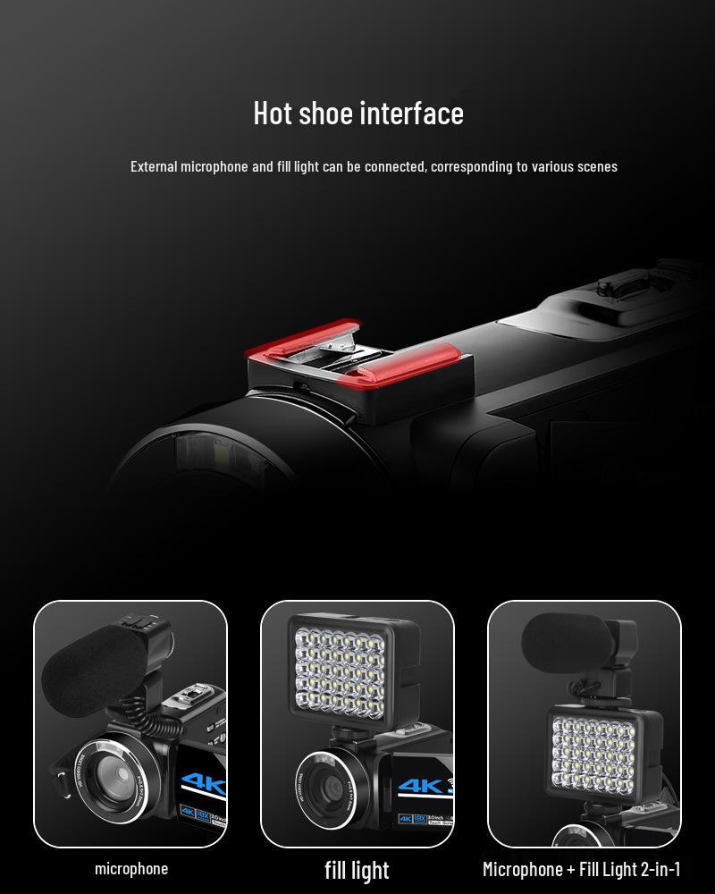 4K 56MP WiFi Digital Camcorder for Weddings & Live Broadcasts