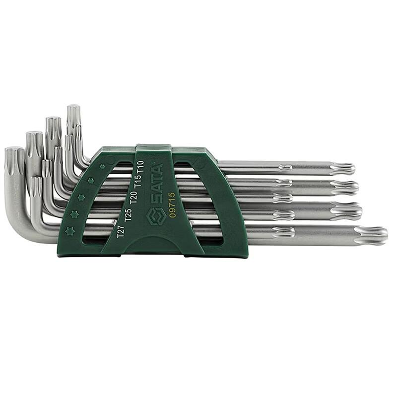 SATA Long L-Type Ball-End Hex Wrench Set, 9-Piece