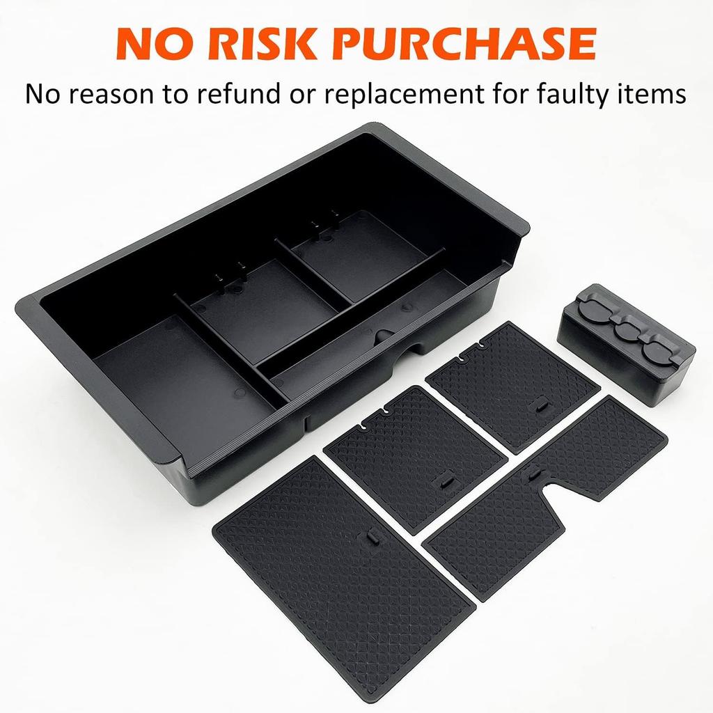 Suitable for 12-18 GMC SIERRA modified storage box Silverado central storage storage box black ABS