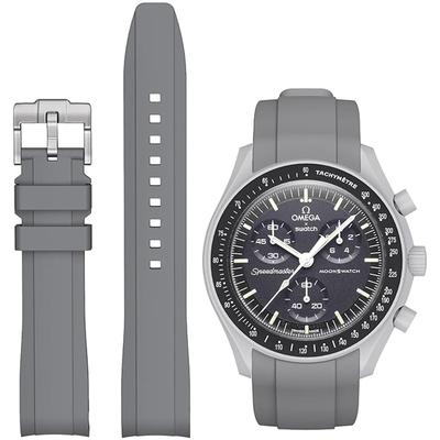 20 mm Uhrenarmband, Silikonarmband für Omega X, Swatch MoonSwatch, Uhrenarmband Omega und Swatch, Gummiband für Omega Speedmaster Seiko, SEIKO, 20 mm