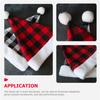 Unisex Santa Hat Christmas Plaid Design Comfortable Cloth Material Warm Winter Party Hat Xmas Celebration Gift for Adults