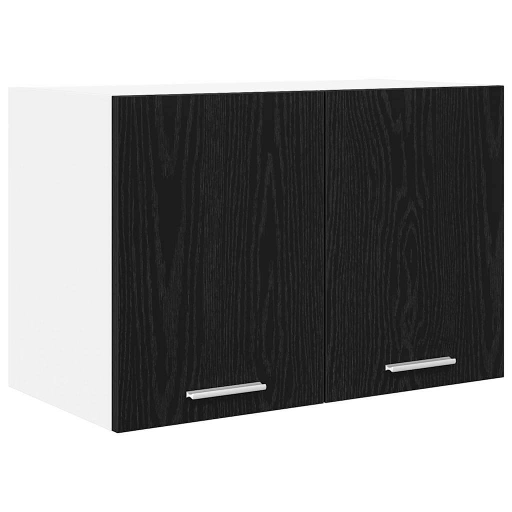 Hanging Cabinet 2 Pcs Black Oak and White 60 X 31 X 40 Cm
