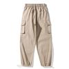 Original Foreign Trade Japanese Retro Pure Cotton Washed Jogger Cargo Pants for Men, Loose Fit with Multiple Pockets, Straight-Leg Casual Long Pants