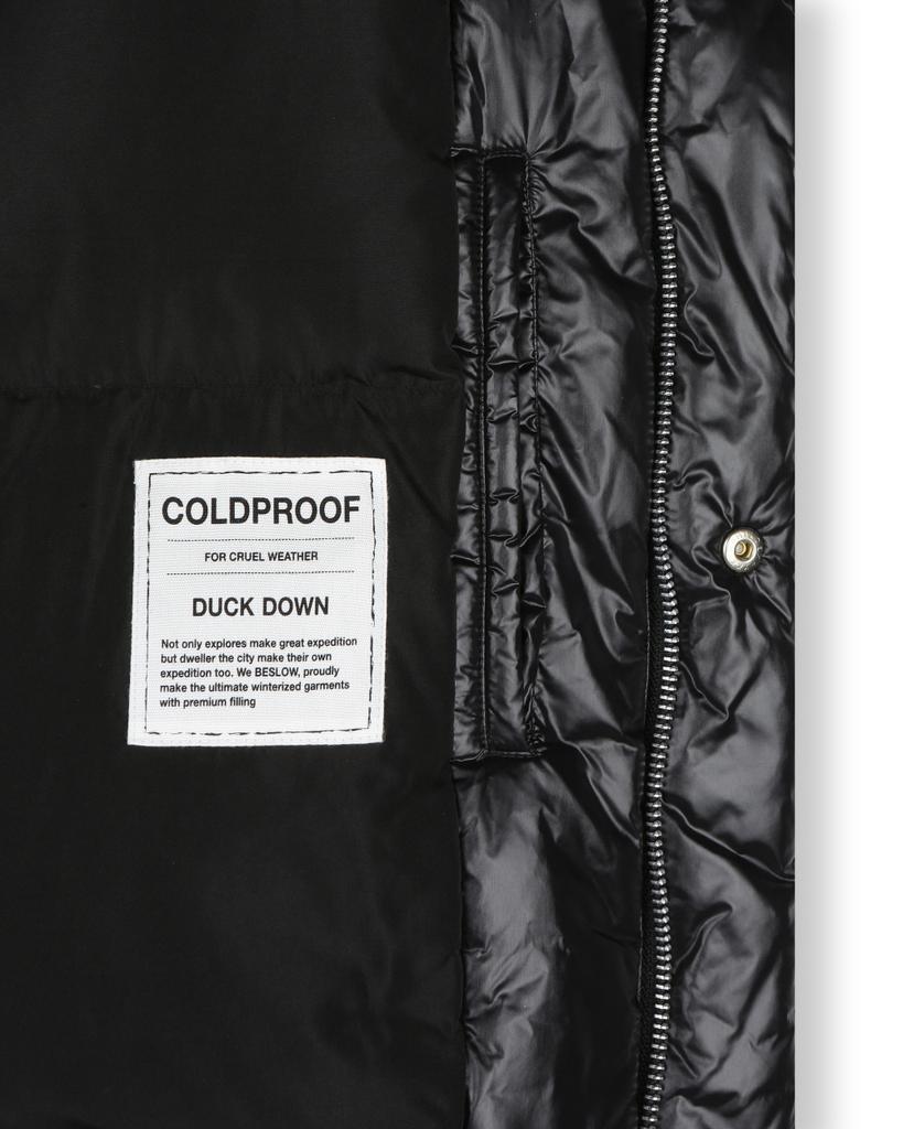 Beslow Oversized M65 Hood Short Down Parka Glossy Black
