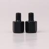 2Pcs Motorcycle Rearview Mirrors Conversion Black Mirror Adapters M10 10Mm M8 8Mm Bolt Clockwise Anti-Clock Right Left Thread