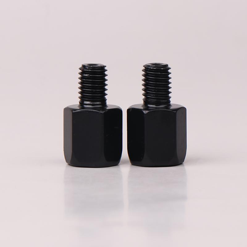 2Pcs Motorcycle Rearview Mirrors Conversion Black Mirror Adapters M10 10Mm M8 8Mm Bolt Clockwise Anti-Clock Right Left Thread