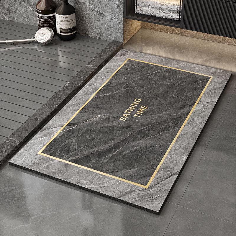 Soft Diatom Mud Non-Slip Bathroom Mat: Water-Absorbing Floor Pad for Home and Toilet Entrance