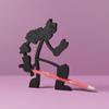 3D Printed Warrior Pen Gladiator Soul Stand Home Office Nightmare Pencil Holder Sorcerer Desktop Bookshelf Decoration