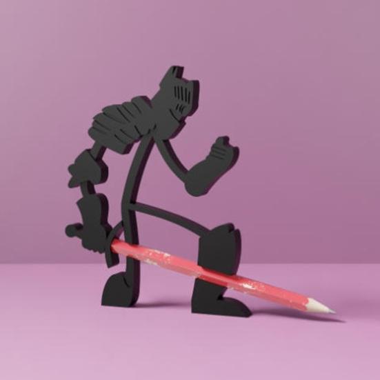 3D Printed Warrior Pen Gladiator Soul Stand Home Office Nightmare Pencil Holder Sorcerer Desktop Bookshelf Decoration