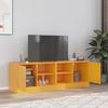 VidaXL TV Furniture 2 Pcs Mustard Yellow 67x39x44 Cm Steel, TV Bench, TV Stand, Multimedia Cabinet, TV Sideboard, Hi-fi Cabinet, 841698