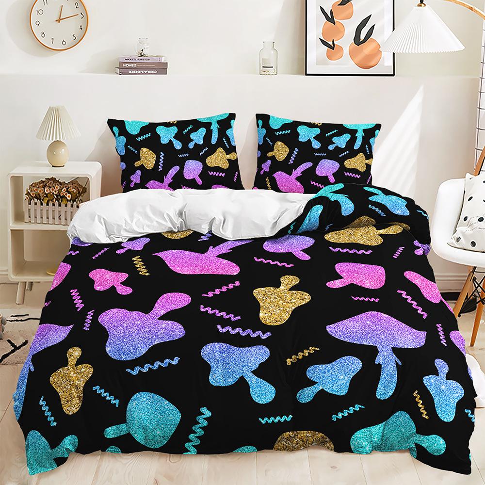 

Bed Three-Piece Magic Animal Kit Plant Black Quilt Cover Two-Piece Bedroom 135 * 200 (two-piece set) 90g