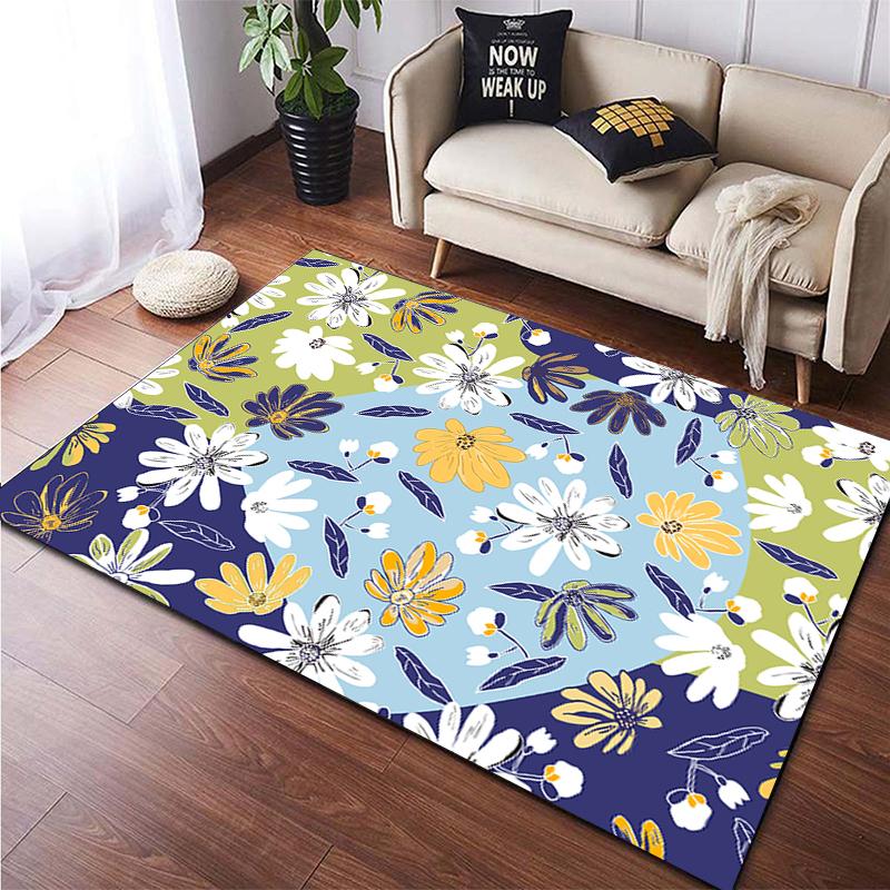 

Мультяшный цветок красивый ковер для гостиной большой ковер черный мягкий ковер украшение дома коврики бохо ковры 40x60cm(15x23 in)