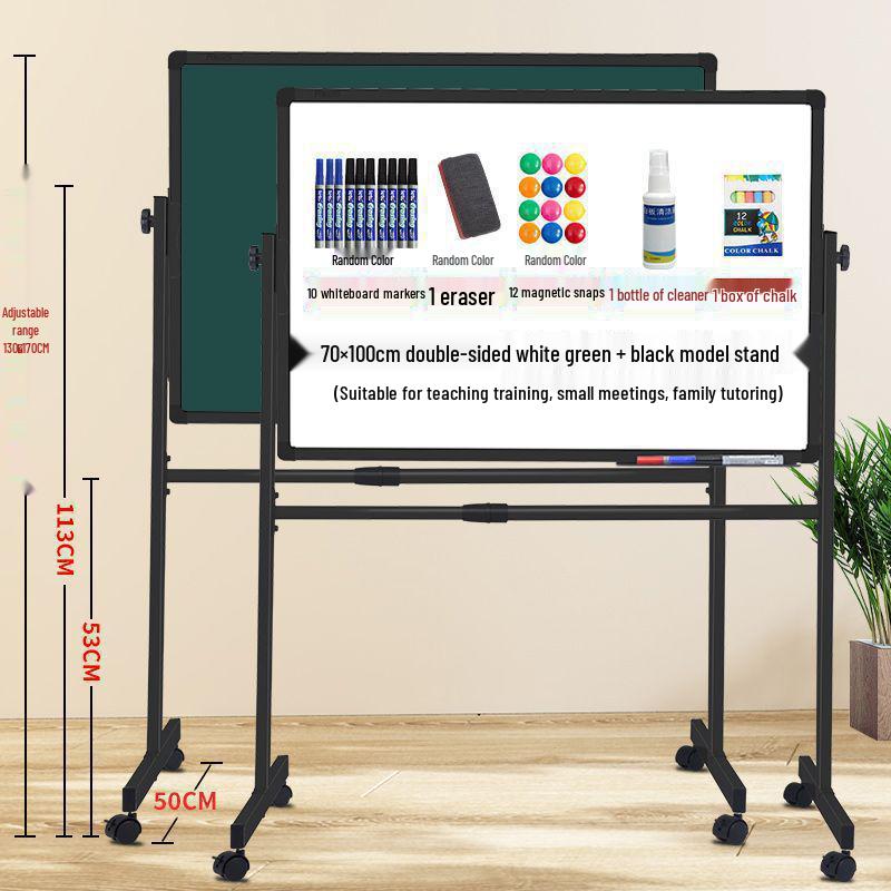 Mobile Double-Sided Magnetic Blackboard & Whiteboard for Home or Office