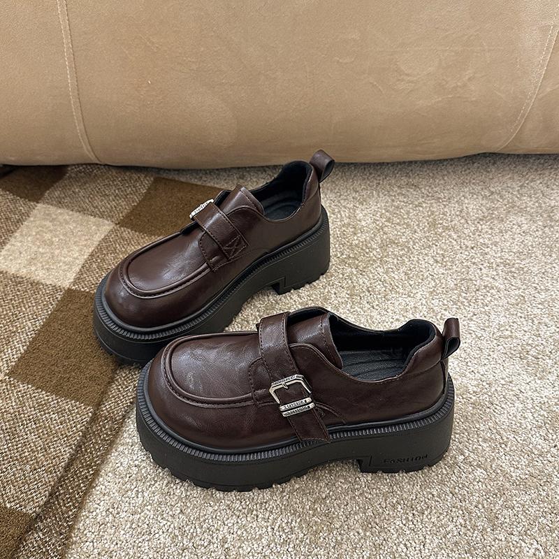 Summer Shoes Ladies Female Footwear Autumn Clogs Platform British Style 2024 Women's Slip-on Dress Fall Retro New Creepe