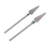 2 Stück Nagelbohrer-Set Wolframcarbid Nagelbohrer Nagel Schleifkopf für Maniküre Schleifen und Nagelgel Entfernung