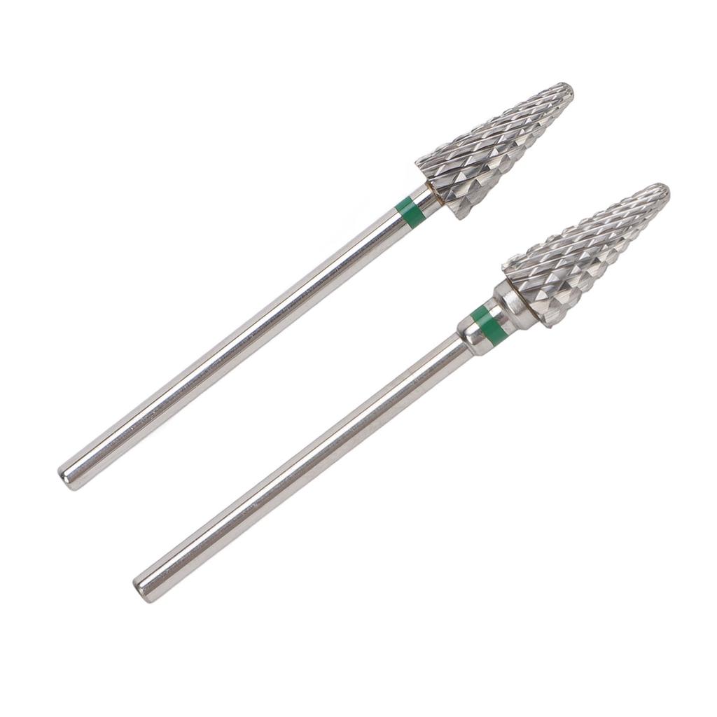 2 Stück Nagelbohrer-Set Wolframcarbid Nagelbohrer Nagel Schleifkopf für Maniküre Schleifen und Nagelgel Entfernung