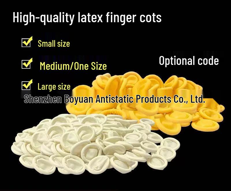 Dediles Gruesos de Látex: A prueba de polvo, Borde enrollado, Protección desechable