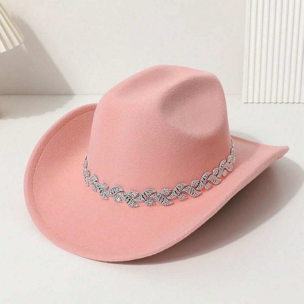Western Cowboy Top Hat Men's and Women's Casual Top Hat Party Jazz Hat Felt Hat