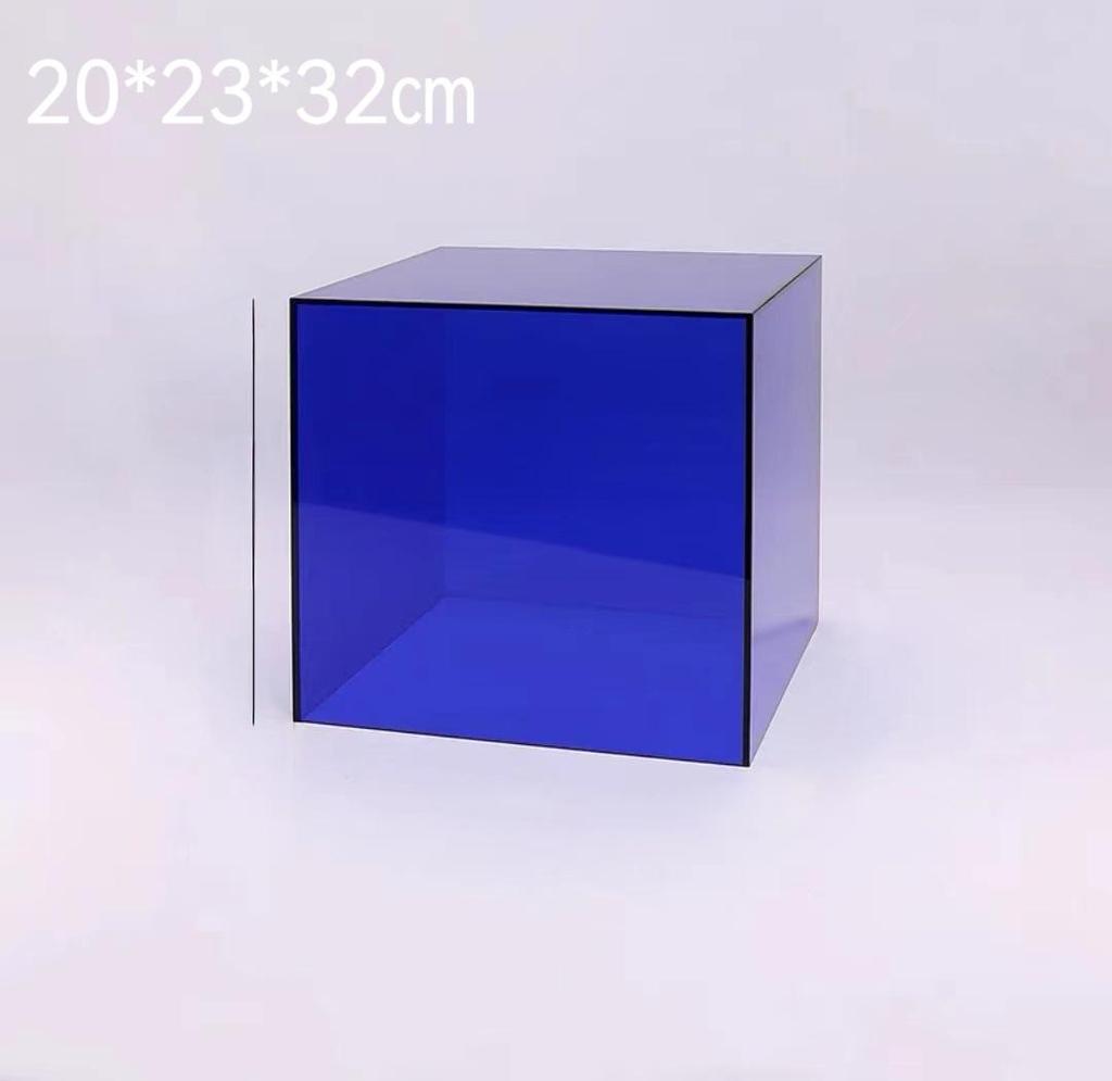 Blue Acrylic Dessert Table Display Stand for Tea Break & Birthday Ornaments