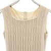 FOXEY Made in Japan Linen Blend No sleeve Knit switching Gathered one piece Women Used