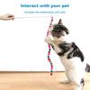 Interactive Cat Stick Toy Playing Teaser Wand with Crisp Bells Scratch-Resistant Bite-Resistant Cute Cartoon Relieve Boredom Soft Cat Tease Stick