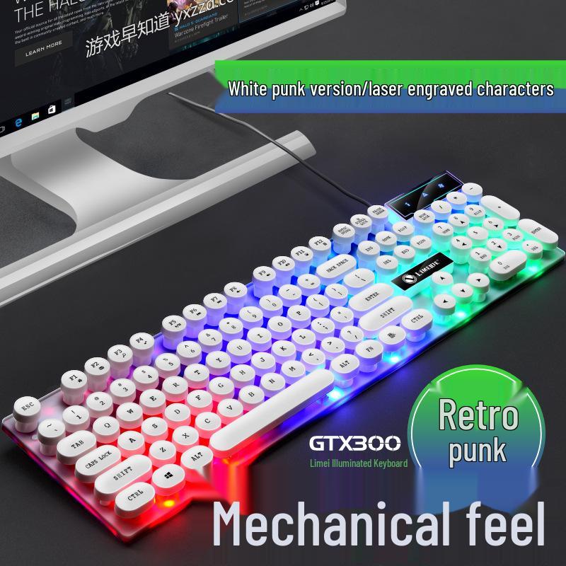 

Limi GTX300 Punk Retro Backlit Gaming Keyboard & Wired Mouse Set