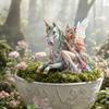 Unicorn Fairy Garden Stake, 2D Acrylic Yard Art Stake, Waterproof Flower Fairy Outdoor Decoration for Lawn Planter Flower Bed