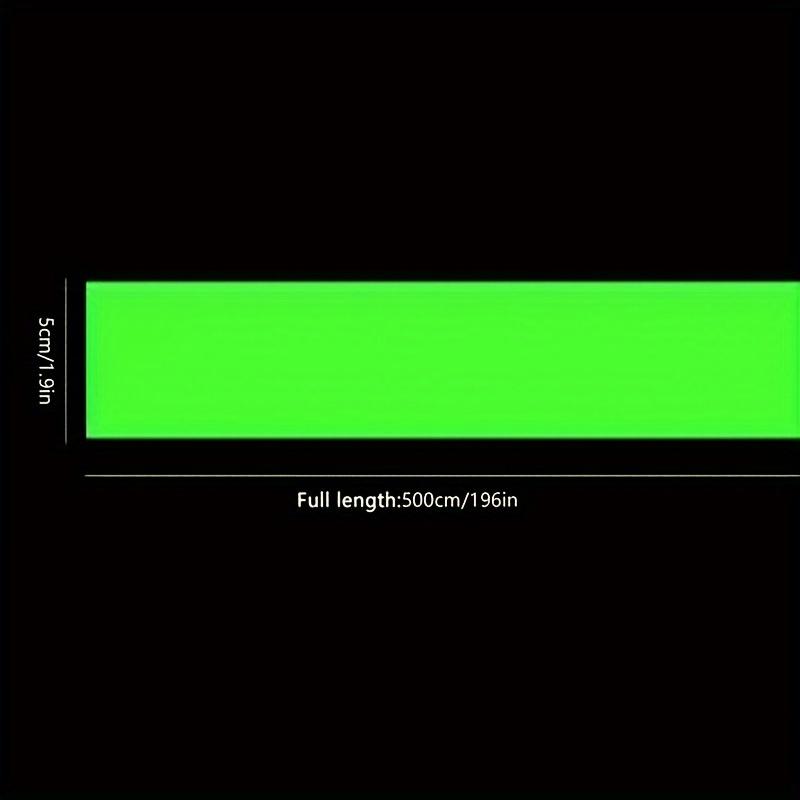 5M Ultra-Bright Glow-in-the-Dark Staircase Safety Tape Fluorescent Green Anti-Collision Adhesive Sticker with PVC Material for Stage and Fire Warning