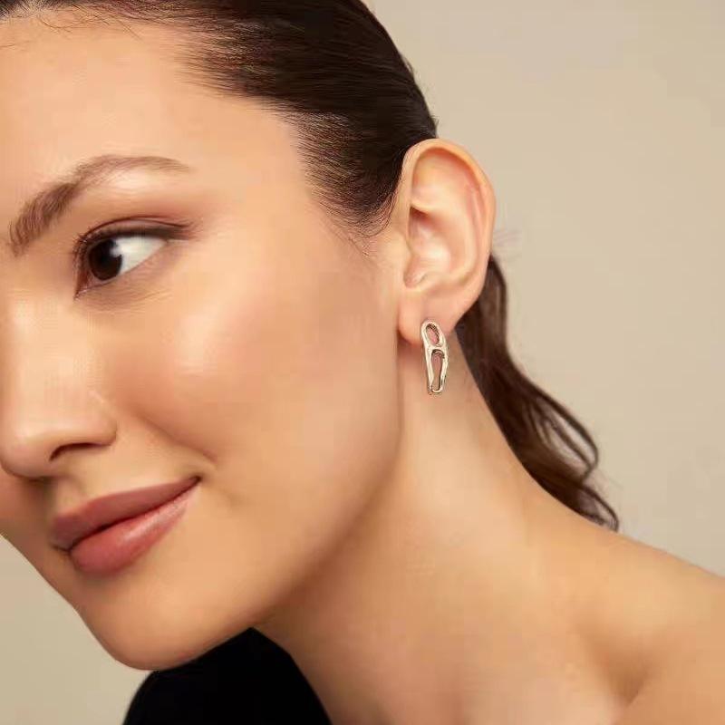 2026 New Hot Selling High Quality Exquisite Irregular Hollow Earrings, Suitable for Casual Fashion Matching