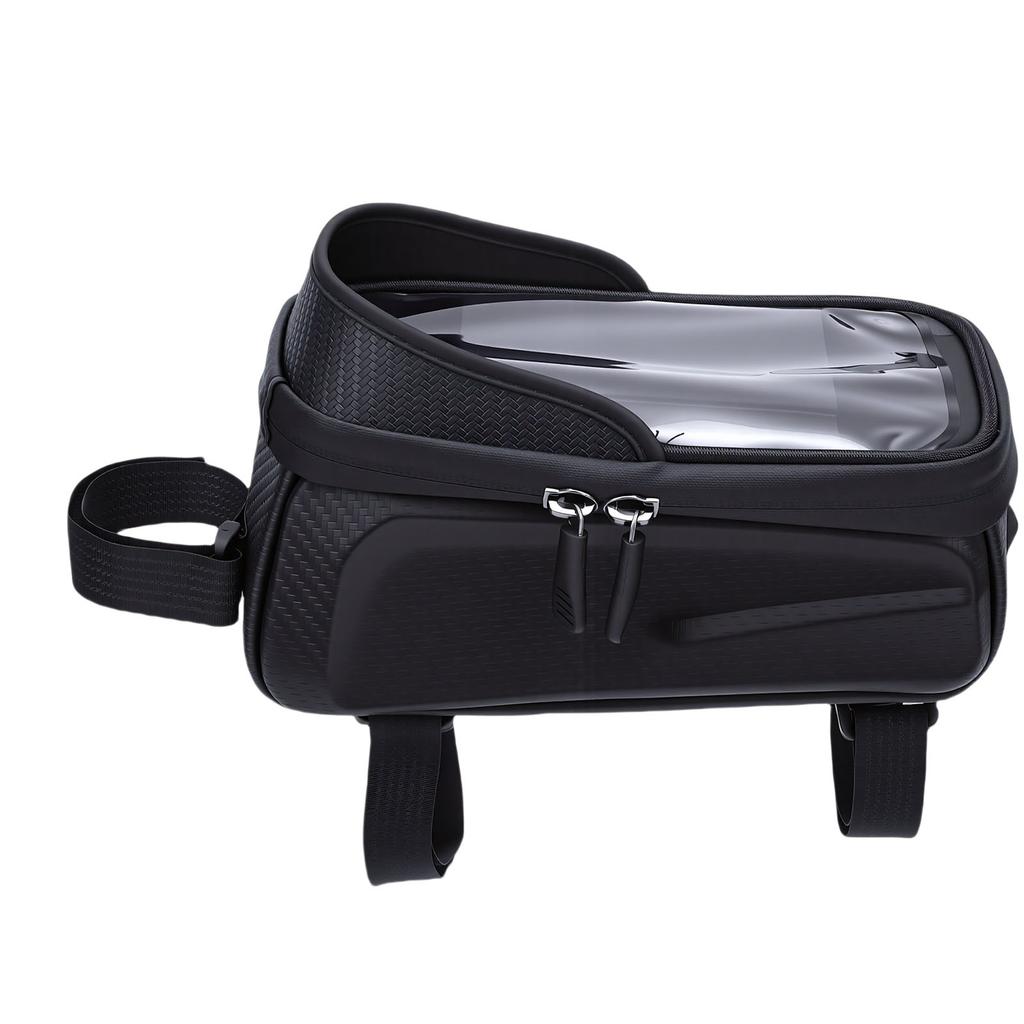 Bike Front Frame Bag Water Proof EVA Hard     Top Tube Bag Cycling Pouch with Touchscreen TPU Film