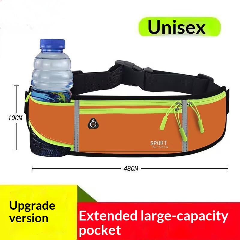 Slim Reflective Waterproof Sports Waist Bag With Headphone Hole Lightweight Portable Design Ideal For Running & Outdoor Sports