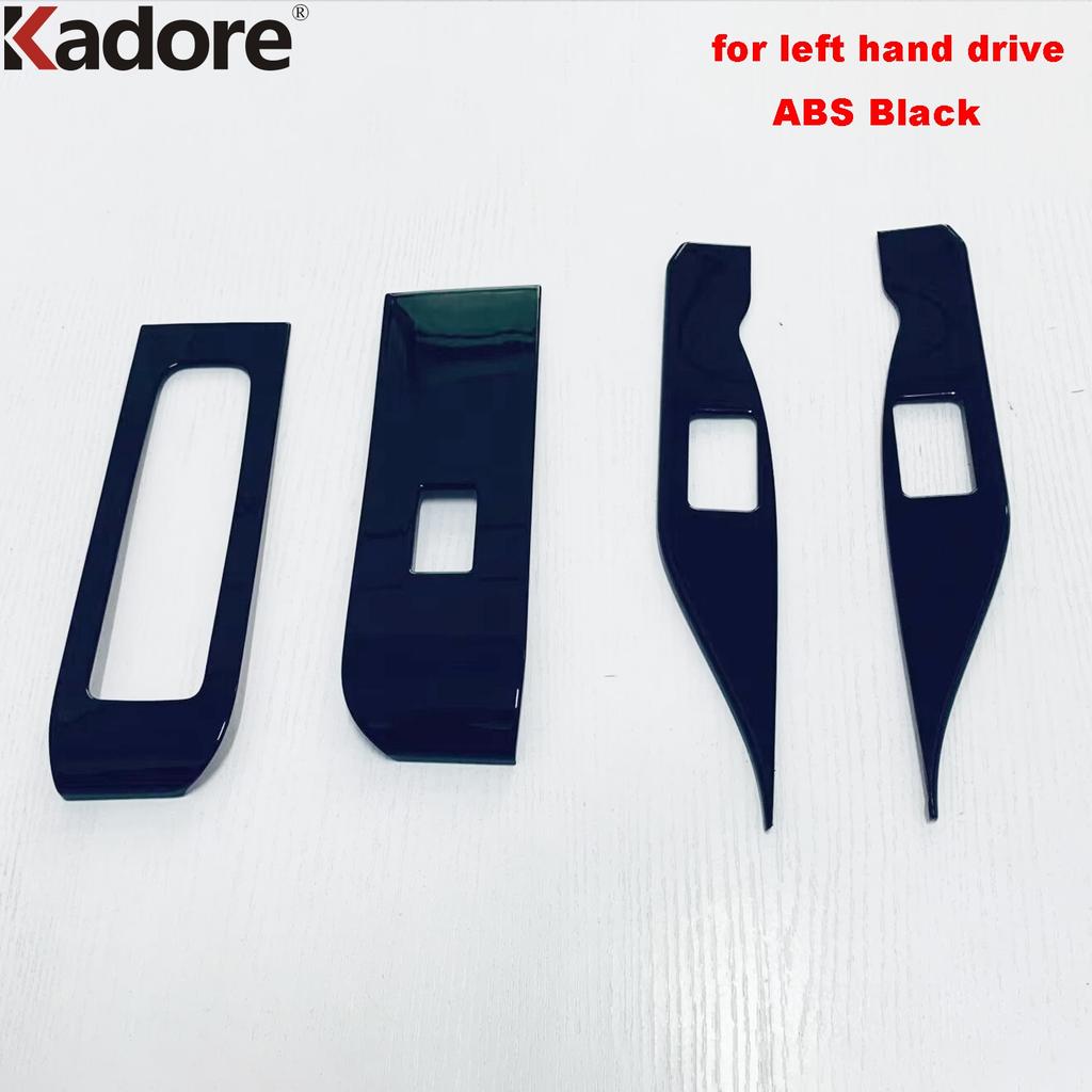For Toyota Alphard Vellfire 2024 2025 2026 Black Car Inner Door Window Lift Switch Button Panel Cover Trim Interior Accessories