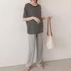 Womens Maternity Wide Leg Pants Thin High Waist Adjustable Waistband Belly Support Plus Size S-3XL
