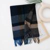 Plaid Scarf for Women 100% Wool Shawl All-Match Tassel Warm Comfortable Luxury Clothes New Fashion Autumn Winter Scarves