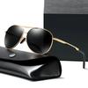 Luksuriøse Metall Fotokromatiske Solbriller Menn Kvinner Mote Polariserte Solbriller Stilig Kameleon Antirefleks Kjørebriller UV400