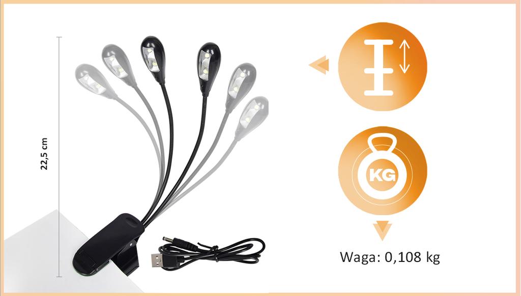 MusicMate MM-A30 SoundGlow Music Stand Lamp