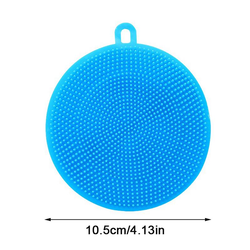 10Pcs Silicone Cleaning Brushes Soft Silicone Scouring Pad Washing Sponge Dish Bowl Pot Cleaner Washing Tool Kitchen Accessories