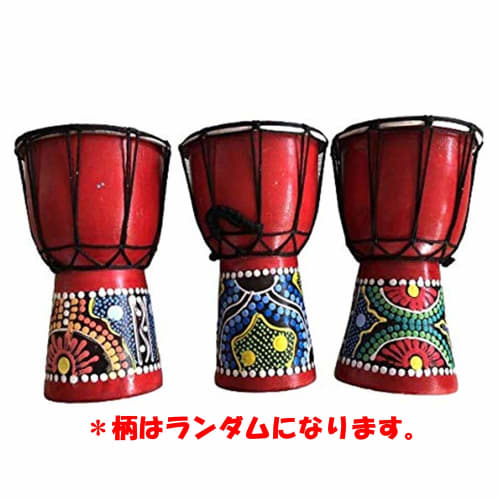 KINOKINO Djembe African Drum, Ethnic Percussion Instrument (Random Color, Approx. 10cm)