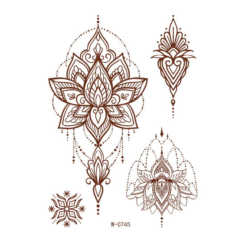 Beauty Sticker Vermilion Lace Tattoo Sticker Waterproof Tattoo Sticker